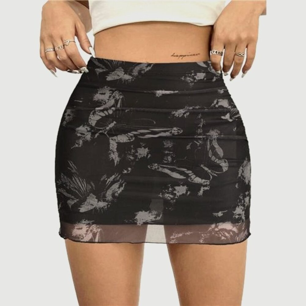 Women 's Bodycon Mesh Mini Skirt | High Waist | Summer Short Skirt